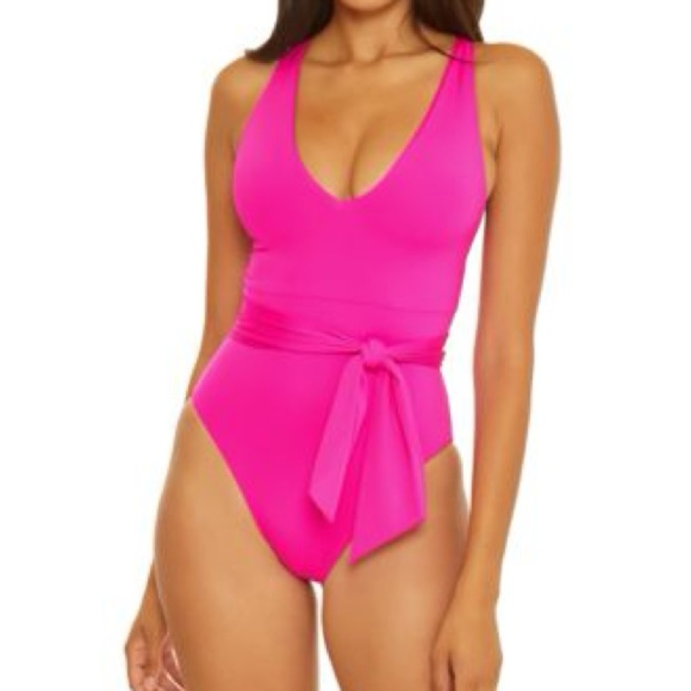 Becca Hot Pink One-Piece Swimsuit